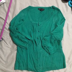 Green INC Cardigan silk and cotton